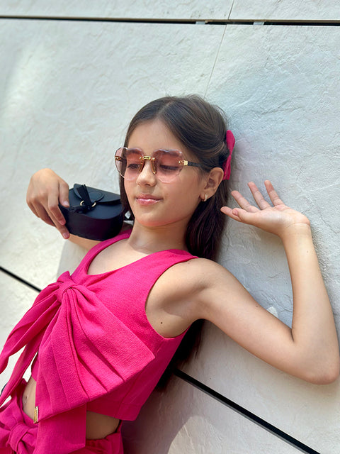 Lino Amour Σορτς φούξια