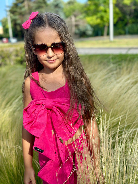 Lino Amour λινό τοπ σε φούξια