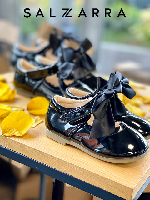 Ballerina Bow Charm black Балеринки от лак черни