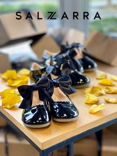 Ballerina Bow Charm black Балеринки от лак черни