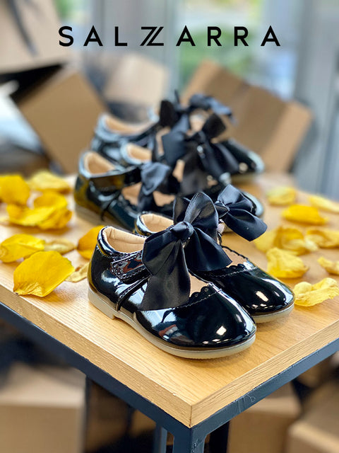 Ballerina Bow Charm black Балеринки от лак черни