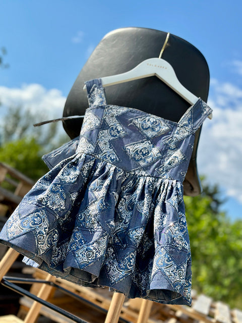 Denim Bloom Детска рокля деним