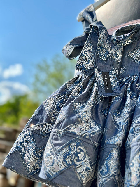 Denim Bloom Детска рокля деним