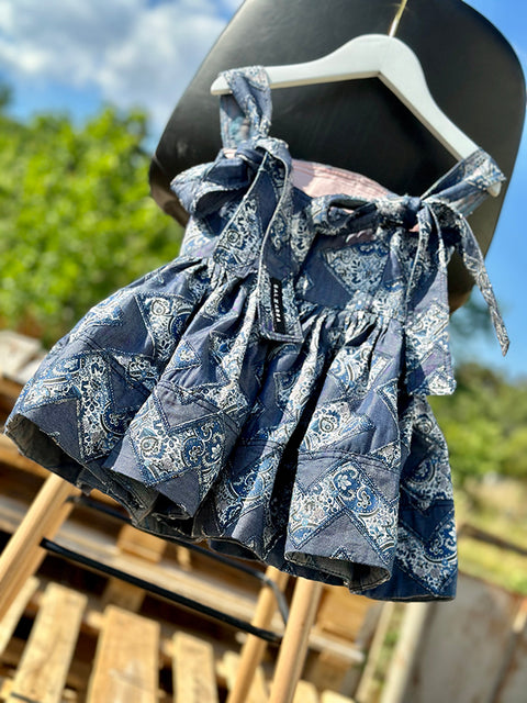 Denim Bloom Детска рокля деним