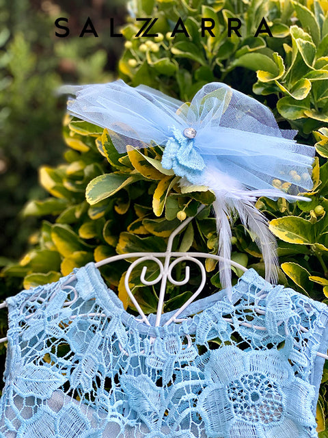 Blue Lace Charm Blue lace and tulle dress