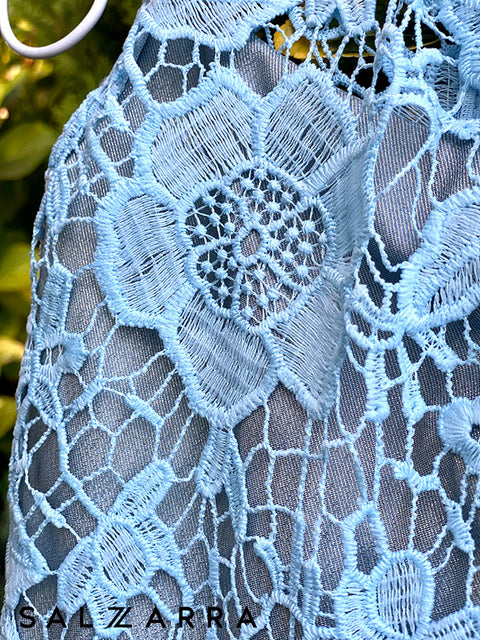 Blue Lace Charm Blue lace and tulle dress