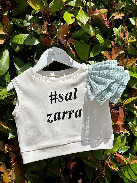 Verdeluna Children's top with organza ruffle