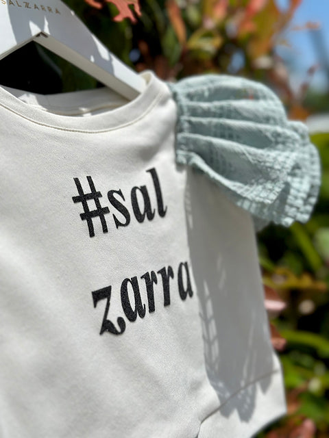 Verdeluna Children's top with organza ruffle