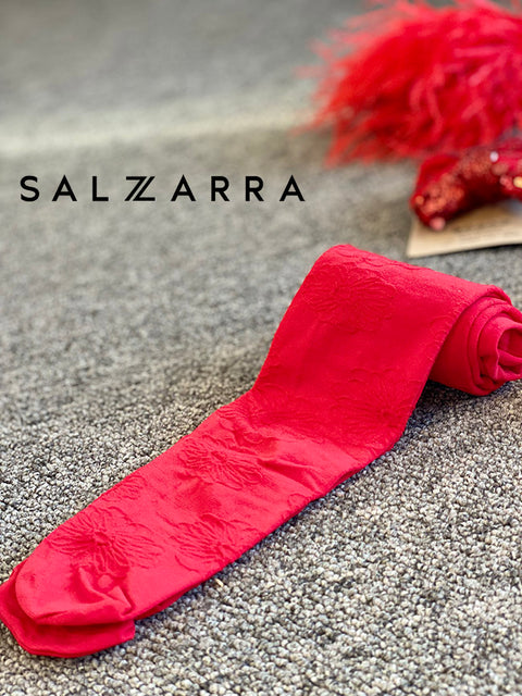 Red Фигурален чорапогащник в червено