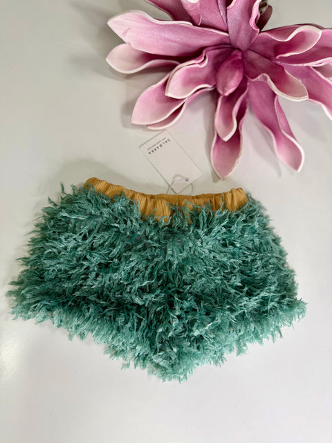 Catania Green Feather Shorts