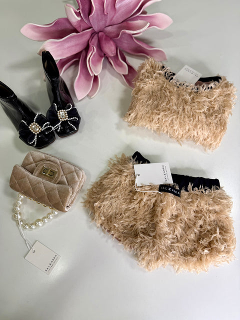 Catania Къси панталони от пера в беж