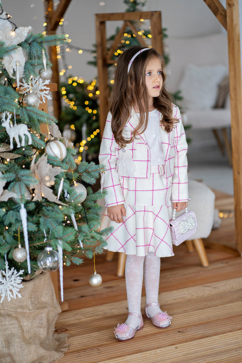 Élégance Rosée Children's skirt made of fine wool fabric