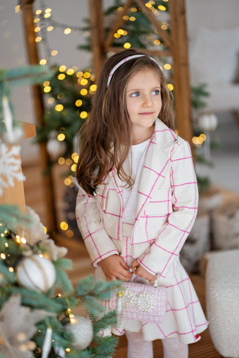 Élégance Rosée Children's skirt made of fine wool fabric