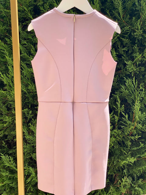 Violet Ruffle Dream Short Purple Neoprene Dress