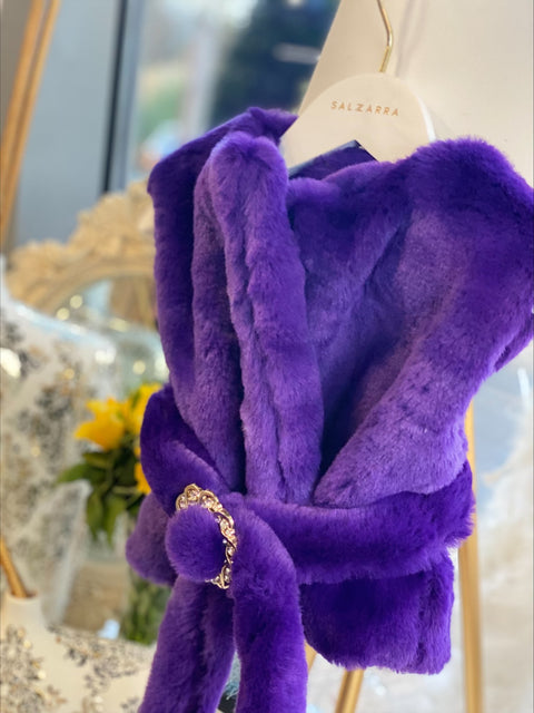 Violet Luxe Елек лилава еко кожа