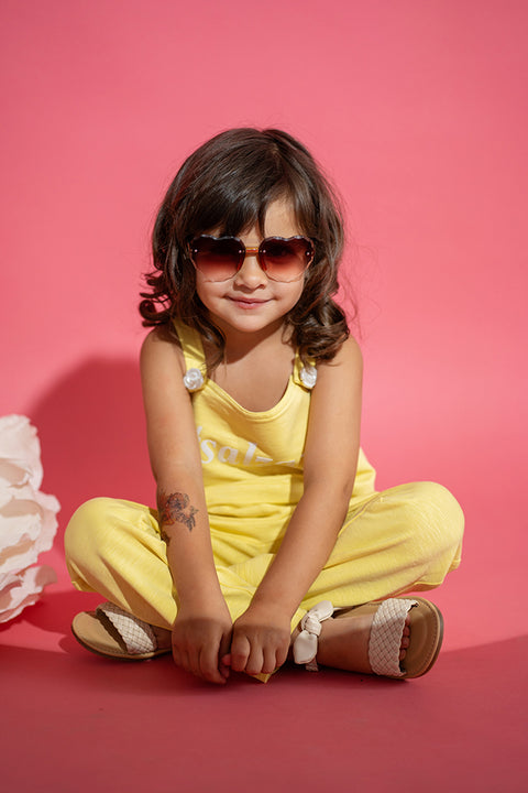 Lemon Joy cotton overalls