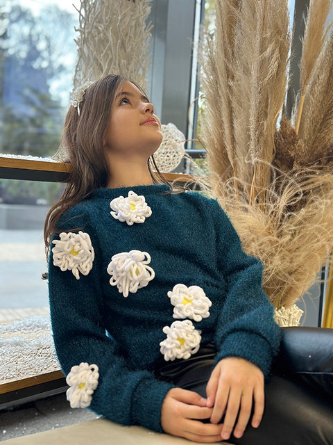 Petrol Garden Пуловер с цветя