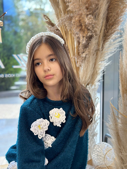 Petrol Garden Пуловер с цветя