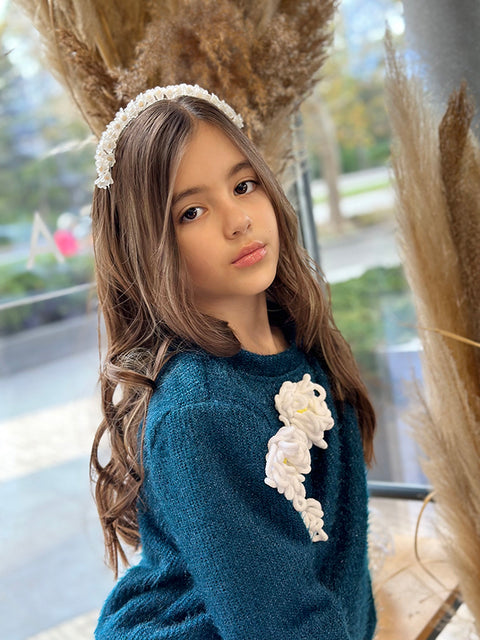 Petrol Garden Пуловер с цветя