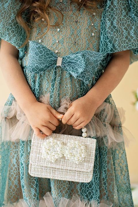 Viridia Children's green lace dress