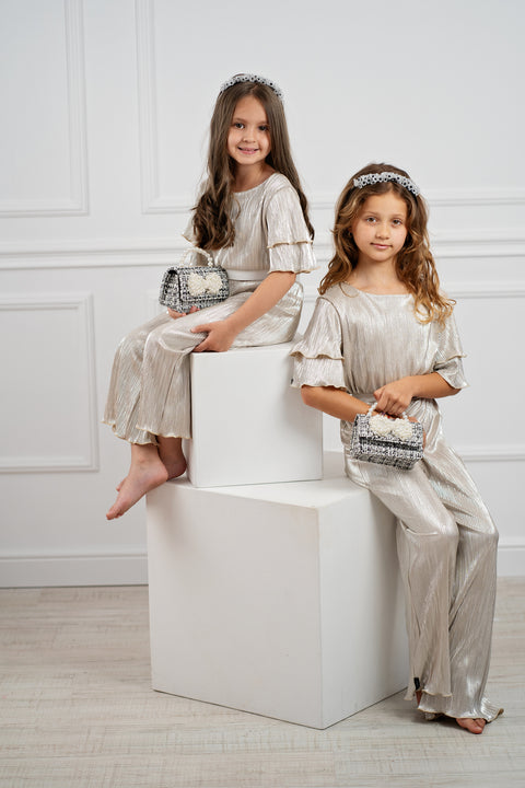 Moonlight Glow Топ с къс ръкав