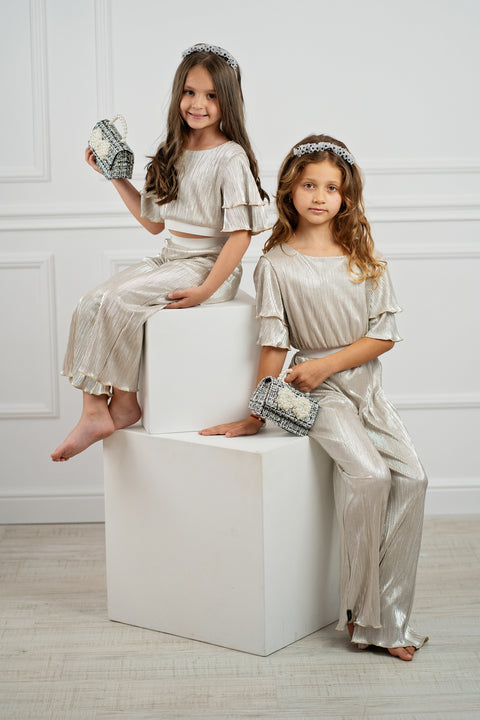 Moonlight Glow Топ с къс ръкав