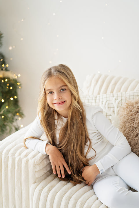 Pure Grace Κολάν με ραβδώσεις σε λευκό