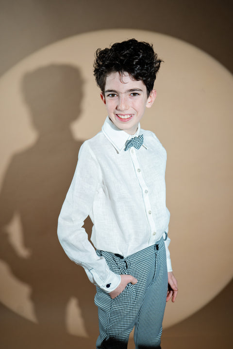 Classic Pepito Pants Панталон за момче в черно-бял пепит