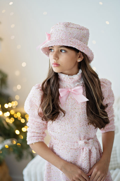 Essena Dress Рокля розово букле