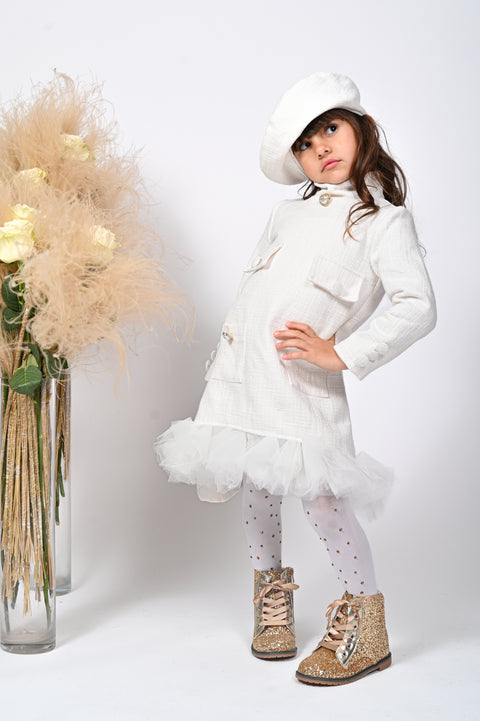 White Amour Рокля в екрю