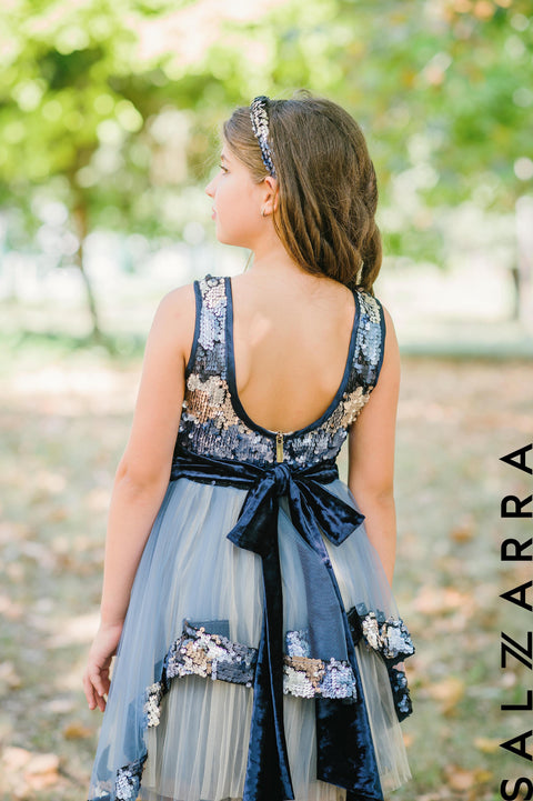 Sparkle Wave Asymmetric Sequin Dress