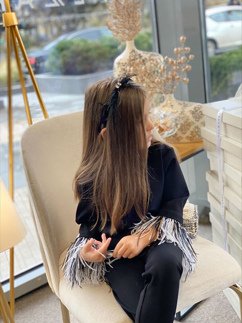 Black Mary Σετ φτερών σε μαύρο χρώμα