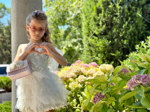 Ivory Fringe Luxe Екрю гащеризон с ресни