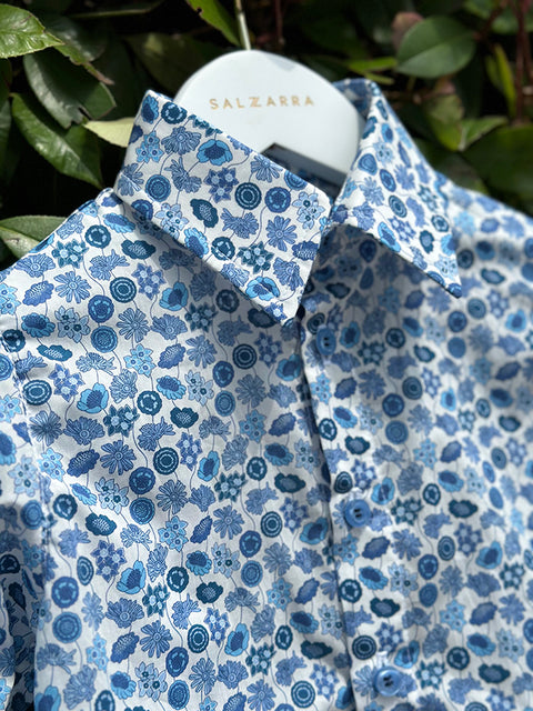 Enzo Fiori Blue floral boy's shirt