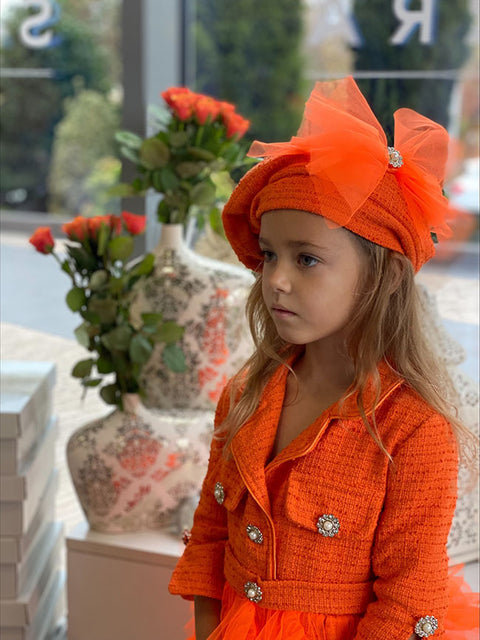 Tangerine Couture Boucle dress