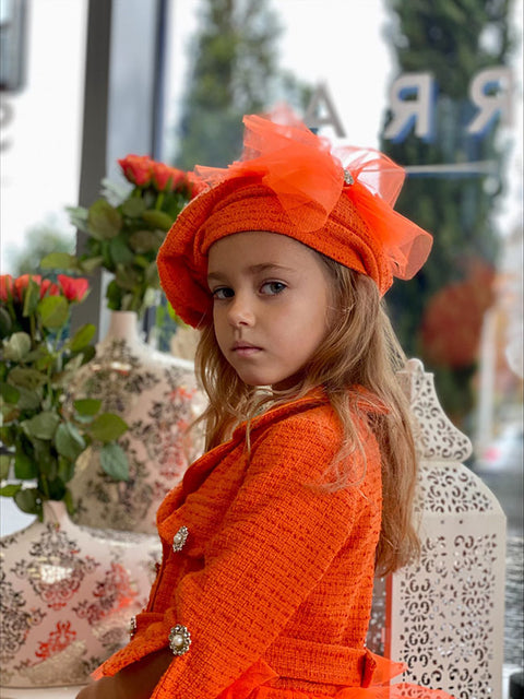 Tangerine Couture Boucle dress