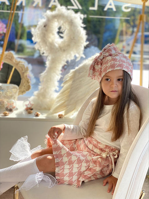 Glamour Check Peplum Hat