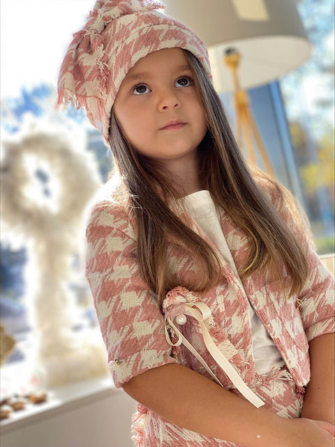 Glamour Check Peplum Hat