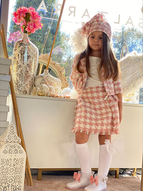 Glamour Check Peplum Hat