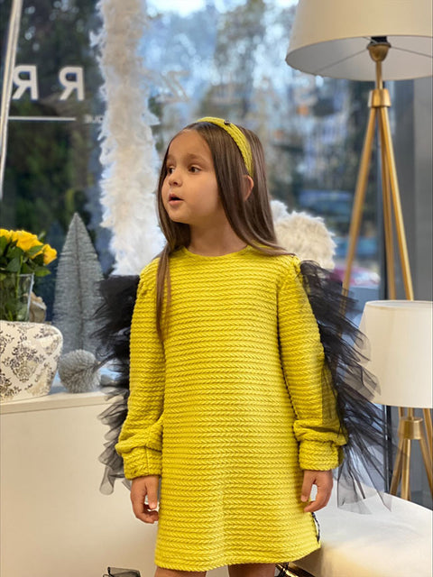Olive Bloom Туника с тюл в цвят резеда