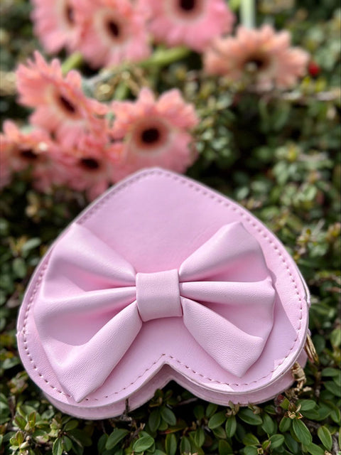 Heart Bloom heart bag with ribbon in two colors