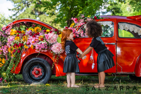 Black Volant Leather Skirt Пола кожа с волани