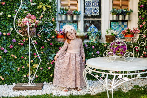 Étoile Poudrée Children's lace dress