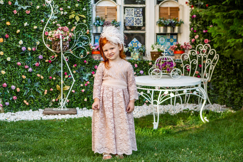 Étoile Poudrée Children's lace dress