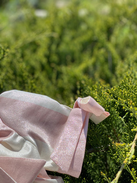 Sugar Stardust Dress Children's dress made of pink cotton with brocade shine