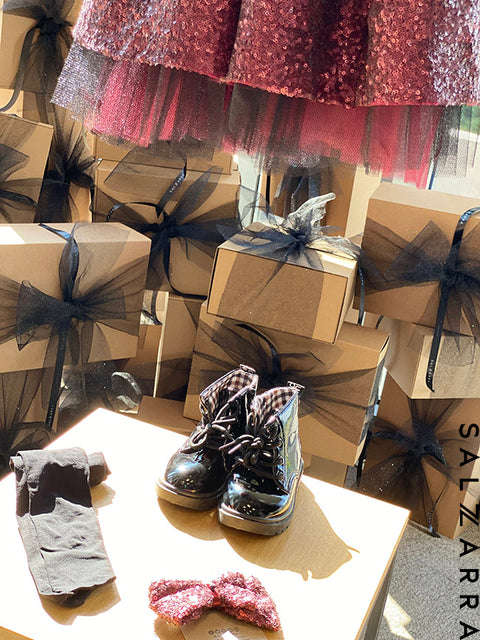 Bordeaux Charm Children's dress in burgundy