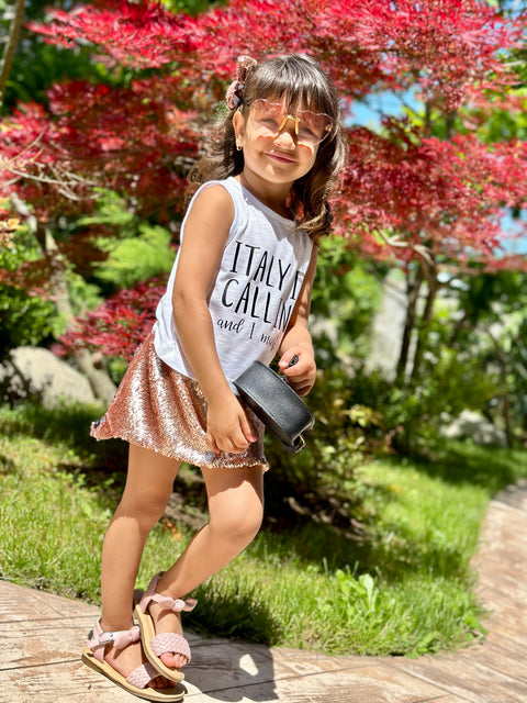 Italy is calling Бял топ с щампа