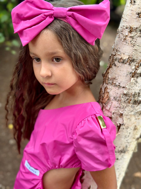 Fucsia Glow Bow Аксесоар за коса