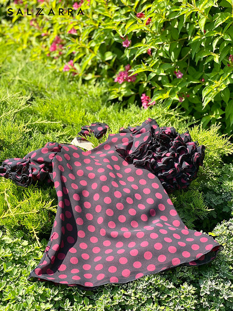 Rosetta Dots Elegant children's polka dot chiffon dress