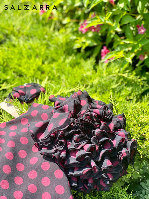 Rosetta Dots Elegant children's polka dot chiffon dress